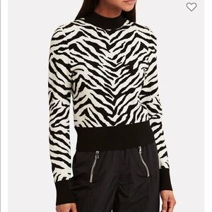 Alc Lola Zebra Mock Neck Sweater 